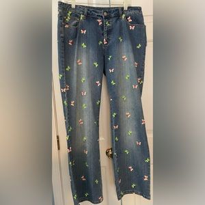 🦋 NWT Lilly Pulitzer Embroidered Stretch Jeans